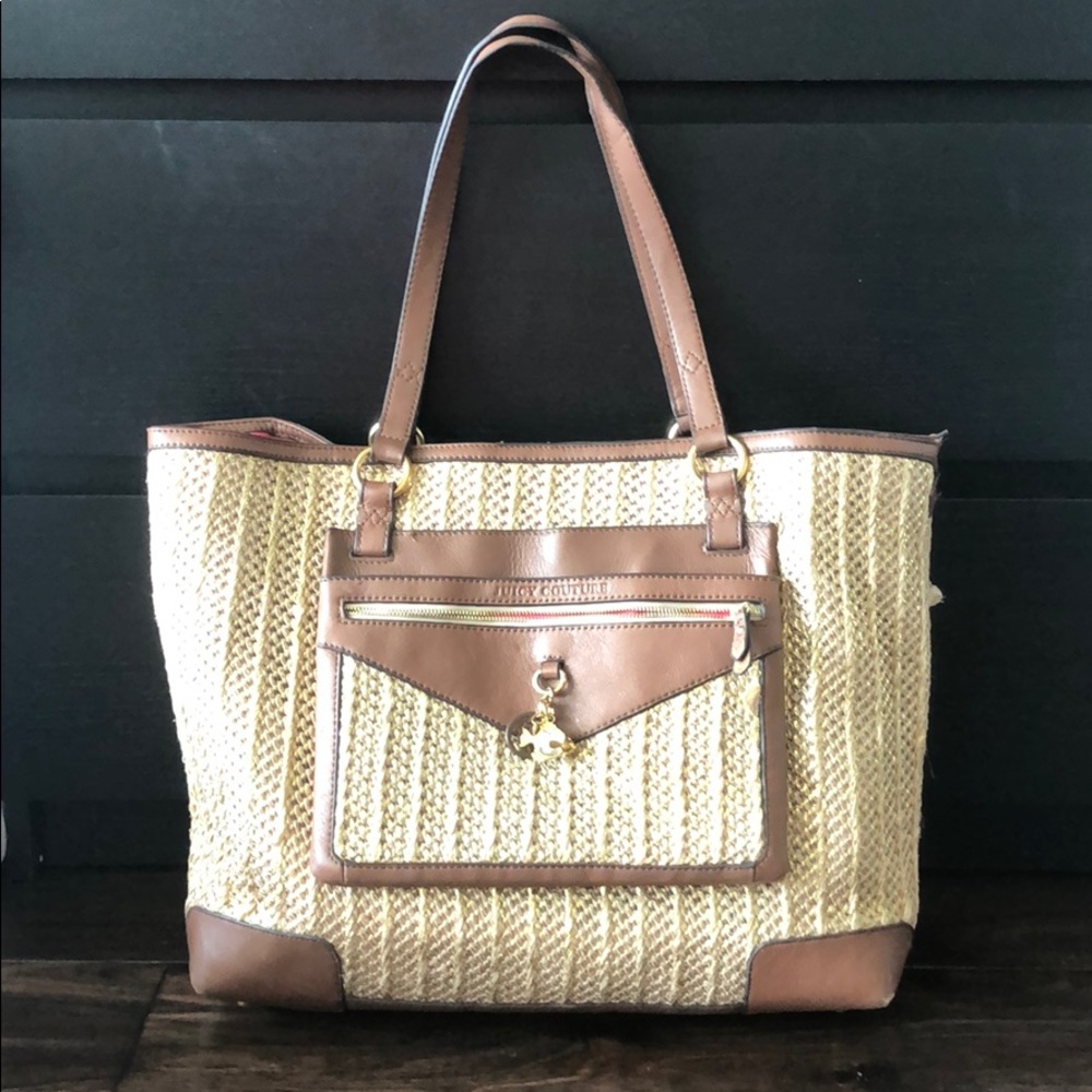 Juicy couture straw tote